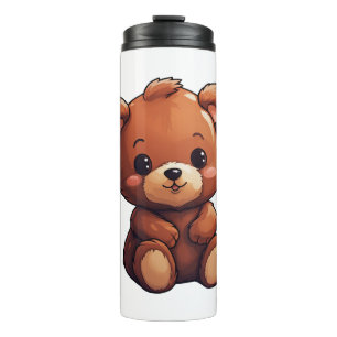 Bouteilles Isothermes Illustration d'ours de dessin animé