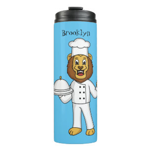 Bouteilles Isothermes Illustration du chef mignon lion