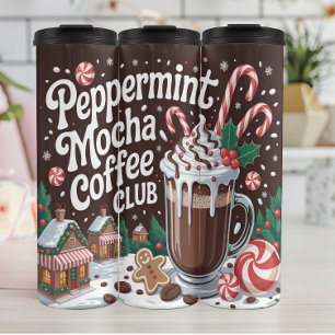 Bouteilles Isothermes Illustration du club de café Peppermint Mocha