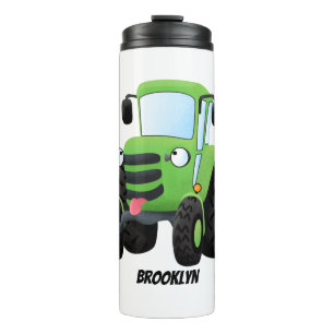 Bouteilles Isothermes Illustration du joli joyeux tracteur agricole vert