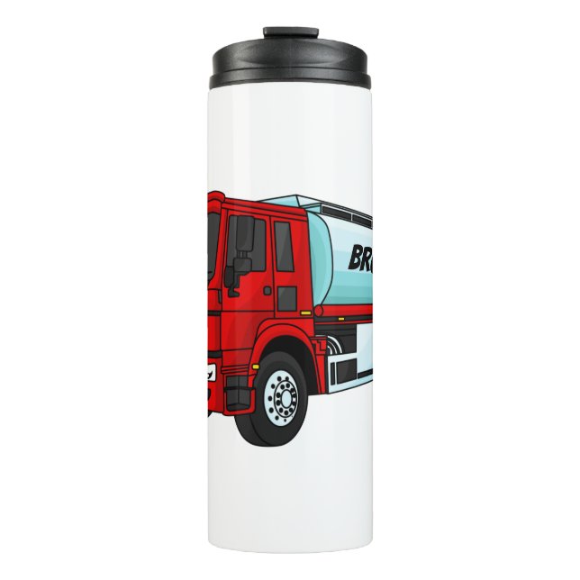 Bouteilles Isothermes Illustration du transport de carburant par camion- (Devant)