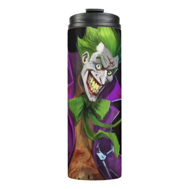 Bouteilles Isothermes Illustration d'un joker en crise infinie (Devant)