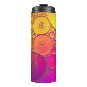Bouteilles Isothermes Illustration ronde verte et jaune