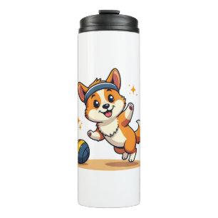 Bouteilles Isothermes Illustration vectorielle de chien de volleyball Co