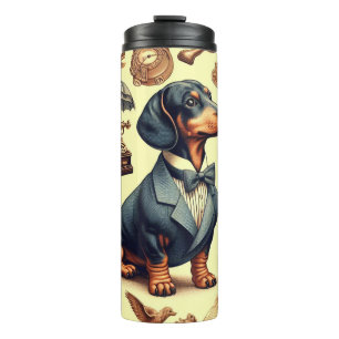 Bouteilles Isothermes Illustration vintage Dachshund