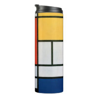 Impression de composition de Piet Mondrian rouge j