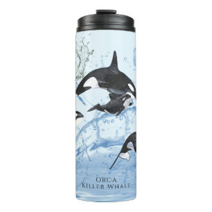 Bouteilles Isothermes Incroyable Orques d'aquarelle noire et blanche