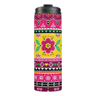 Bouteilles Isothermes Indian or Pakistan truck art inspecred seamless fo