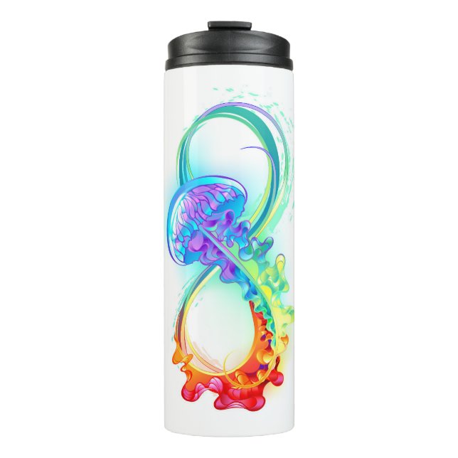 Bouteilles Isothermes Infinity avec Rainbow Jellyfish (Devant)