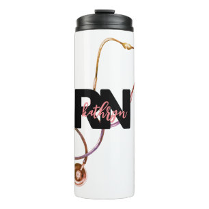 Bouteilles Isothermes Infirmière inscrite personnalisée RN Monogramme ro