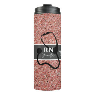 Bouteilles Isothermes Infirmière moderne Rose Rose Parties scintillant 