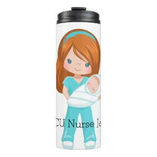 Bouteilles Isothermes Infirmière NICU personnalisée tenant Noël bébé