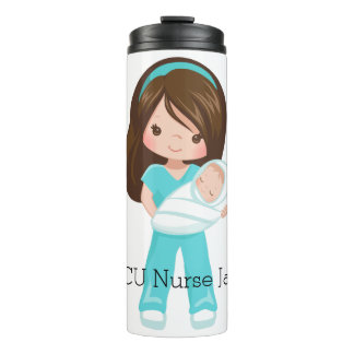Bouteilles Isothermes Infirmière NICU personnalisée tenant Noël bébé