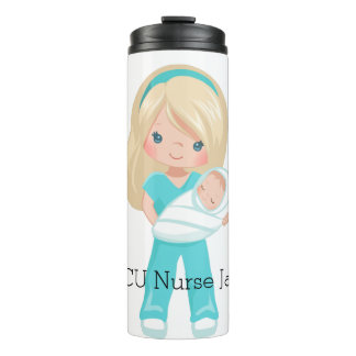 Bouteilles Isothermes Infirmière NICU personnalisée tenant Noël bébé