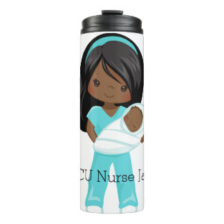 Bouteilles Isothermes Infirmière NICU personnalisée tenant Noël bébé