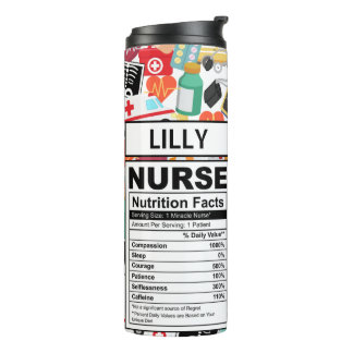 Bouteilles Isothermes Infirmière - valeur nutritive personnalisée
