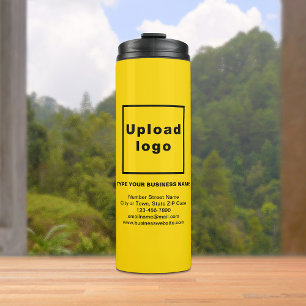 Bouteilles Isothermes Information d'affaires Jaune Tumbler Thermique