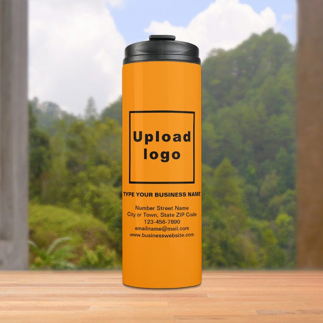 Bouteilles Isothermes Information d'affaires Orange Thermique Tumbler (Build brand name awareness. Your business brand on orange color thermal tumbler.)