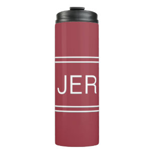 Bouteilles Isothermes Initiales monogrammes Crimson Red Travel Drinkware