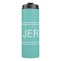 Initiales Monogrammes Léger Voyage Turquoise Verre
