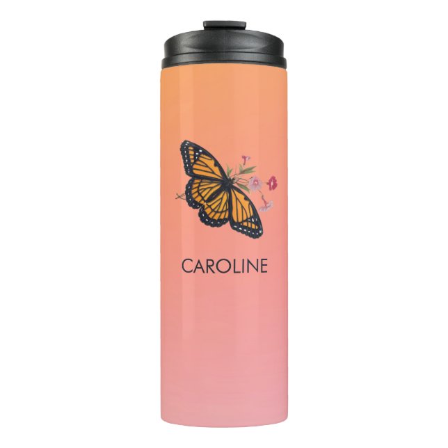 Bouteilles Isothermes Inspiration Monarque Papillon personnel orange (Devant)