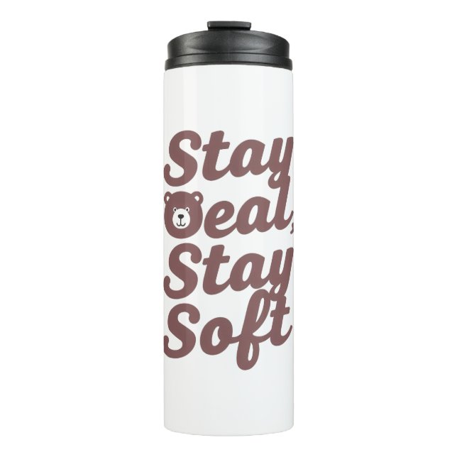 Bouteilles Isothermes Inspirational Kindness Quote with Cozy Bear (Devant)