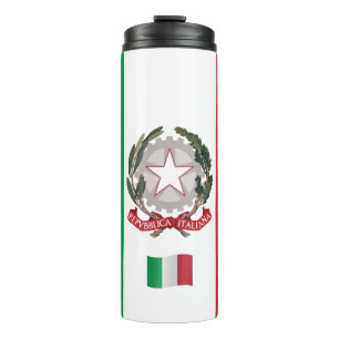 Bouteilles Isothermes Italie Travel Mug, drapeau patriotique italien