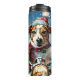 Bouteilles Isothermes Jack Russell Chien équitation Moto Noël