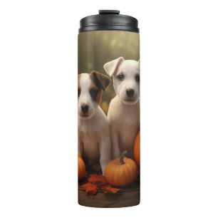 Bouteilles Isothermes Jack Russell chiot Autumn Delight Citrouille