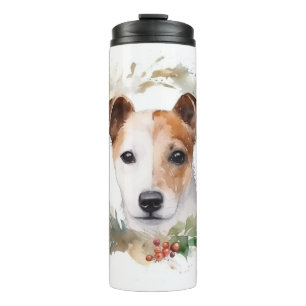 Bouteilles Isothermes Jack Russell Christmas Wreath Festive Pup