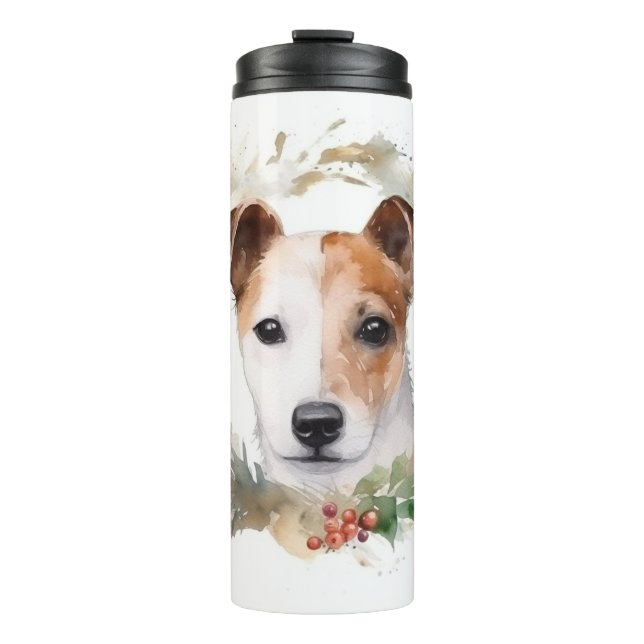 Bouteilles Isothermes Jack Russell Christmas Wreath Festive Pup (Devant)