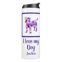 Jack Russell Terrier Chien Silhouette Purple PY&B