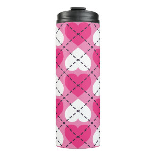 Bouteilles Isothermes Jacquard Hot Rose et White Hearts