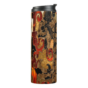 Bouteilles Isothermes Jaguar AZTEC 3D Foil Rouge & Or