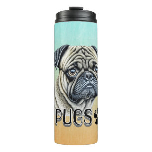 Bouteilles Isothermes J'aime les Carlins   Propriétaires de chiens migno