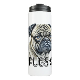 Bouteilles Isothermes J'aime les Carlins   Propriétaires de chiens migno