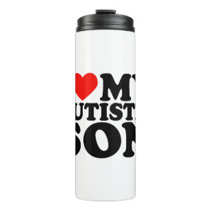 Bouteilles Isothermes J'aime mon fils autiste Je coeur mon fils autiste