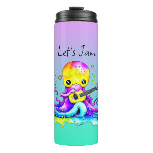 Bouteilles Isothermes Jam   Octopus Jouer Guitare Acoustique