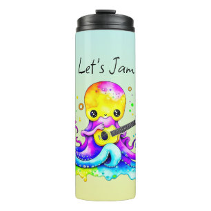 Bouteilles Isothermes Jam   Octopus Jouer Guitare Acoustique