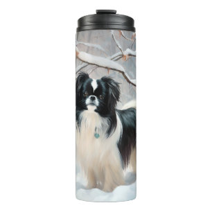 Bouteilles Isothermes Japanese Chin Qu'il neige Noël