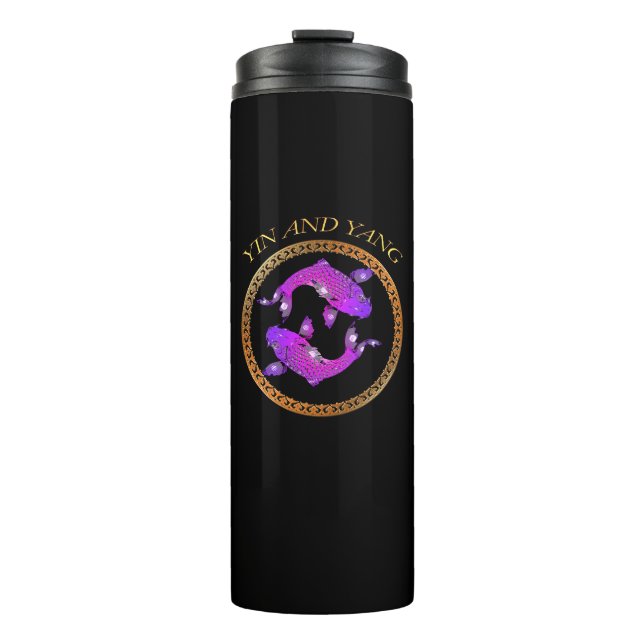 Bouteilles Isothermes Japonais koi goldfish Yin et Yang (Devant)