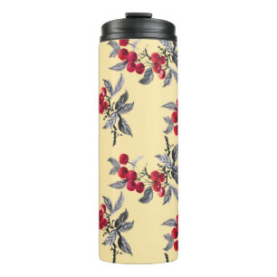 Bouteilles Isothermes Jardin aquarelle rowan plante transparent motif su