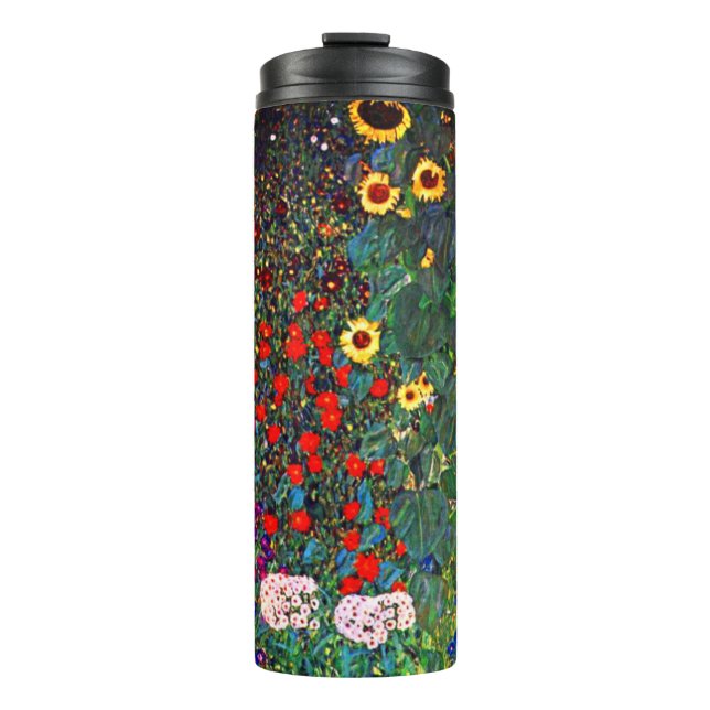 Bouteilles Isothermes Jardin aux fleurs Gustav Klimt (Devant)