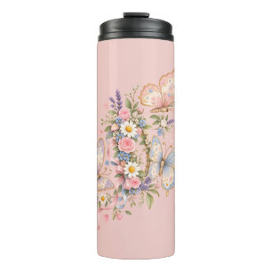 Bouteilles Isothermes Jardin d'anniversaire papillon pastel
