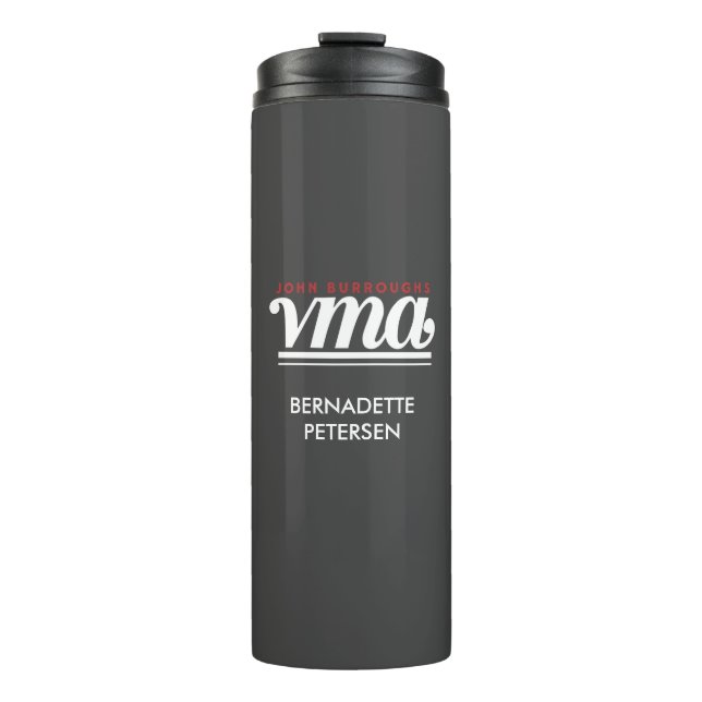 Bouteilles Isothermes JBHS VMA noir avec logo blanc personnalisable (Devant)
