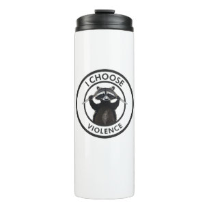 Bouteilles Isothermes Je choisis Violence Funny Raccoon