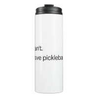 Je ne peux pas avoir de pickleball