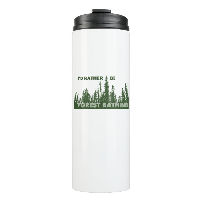 Bouteilles Isothermes Je Préférerais Être Baignade Dans La Forêt (Devant)