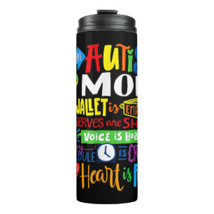 Bouteilles Isothermes Je suis un Autisme Maman Wallet Vide Fier Autisme