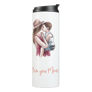 Bouteilles Isothermes "Je t'aime maman !" Mère et enfant